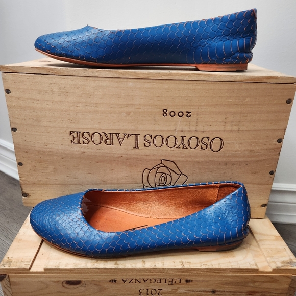 John Fluvoeg Travel Vogs Maui Blue Lightweight Tavel Flats Size 9.5 - Picture 3 of 13